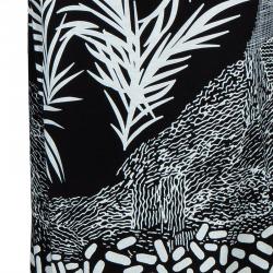 Pre Owned Diane von Furstenberg Monochrome Printed Georgina Maxi Wrap Dress XL