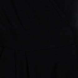 Pre Owned Diane Von Furstenberg Black Long Sleeve Ballerina Wrap Dress M