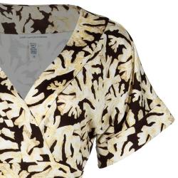 Pre Owned Diane Von Furstenberg Toby Brown Wrap Dress L
