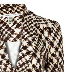 Pre Owned Diane Von Furstenberg Boka Brown Print Wrap Dress L