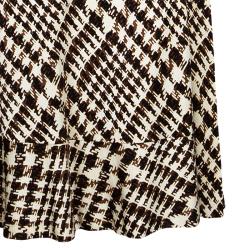 Pre Owned Diane Von Furstenberg Boka Brown Print Wrap Dress L