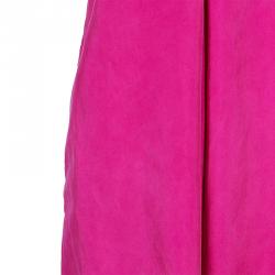 Pre Owned Diane Von Furstenberg Maui Fuschia Halter Dress M
