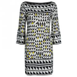 Pre Owned Diane von Furstenberg Neera Monochrome Shift Dress S