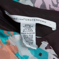 Pre Owned Diane von Furstenberg Multicolor Mademmoiselle X Dress S