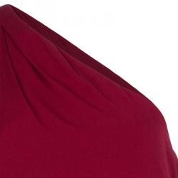 Pre Owned Diane Von Furstenberg Red New Liluye One Shoulder Short Dress M