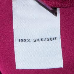 Pre Owned Diane Von Furstenberg Purple New Hanky Top M/L