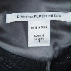 Pre Owned Diane von Furstenberg Grey Wool Dorothea Sleeveless Dress S