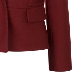 Pre Owned Diane von Furstenberg Red Tutor Wool Blazer S