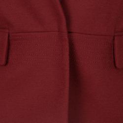 Pre Owned Diane von Furstenberg Red Tutor Wool Blazer S