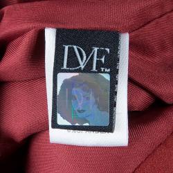 Pre Owned Diane von Furstenberg Red Tutor Wool Blazer S