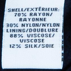 Pre Owned Diane Von Furstenberg Navy Blue Lace Back Zipper Dress M