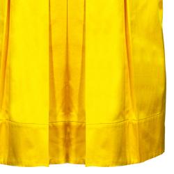 Pre Owned Diane von Furstenberg Yellow Pleated Eliza Dress M