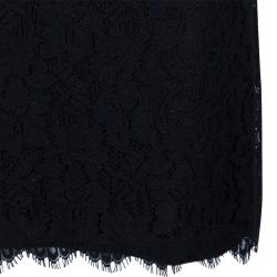 Pre Owned Diane Von Furstenberg Black Lace Zarita Dress XL