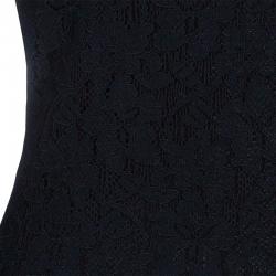 Pre Owned Diane Von Furstenberg Black Lace Zarita Dress XL