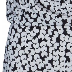 Pre Owned Diane Von Furstenberg Monochrome Gili Print Dress L