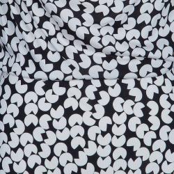 Pre Owned Diane Von Furstenberg Monochrome Gili Print Dress L