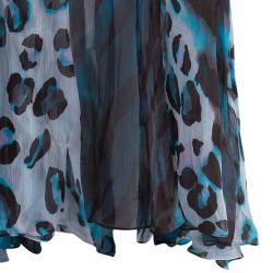 Pre Owned Diane Von Furstenberg Blue Shanna Maxi Dress S