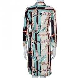 Pre Owned Diane von Furstenberg Multicolor Rona Wrap Around Dress S/M