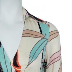 Pre Owned Diane von Furstenberg Multicolor Rona Wrap Around Dress S/M