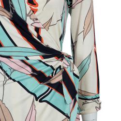 Pre Owned Diane von Furstenberg Multicolor Rona Wrap Around Dress S/M