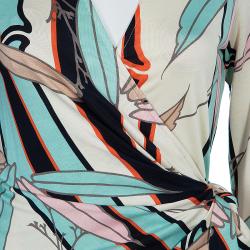 Pre Owned Diane von Furstenberg Multicolor Rona Wrap Around Dress S/M