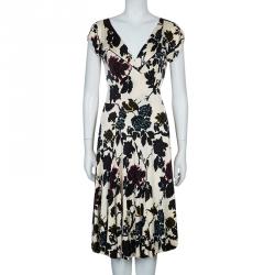 Pre Owned Diane von Furstenberg Multicolor Heerlen Wrap Around Dress M