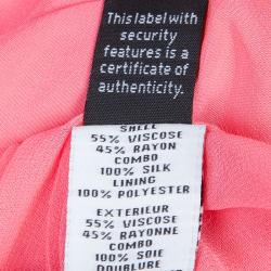 Pre Owned Diane Von Furstenberg Pink and Black Loranne Sleeveless Dress M