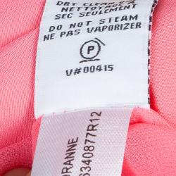 Pre Owned Diane Von Furstenberg Pink and Black Loranne Sleeveless Dress M