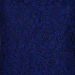 Pre Owned Diane von Furstenberg Blue Zarita Lace Dress L