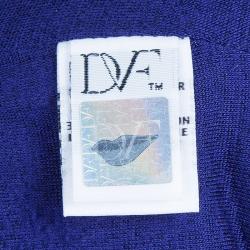 Pre Owned Diane von Furstenberg Blue Zarita Lace Dress L