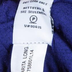 Pre Owned Diane von Furstenberg Blue Zarita Lace Dress L