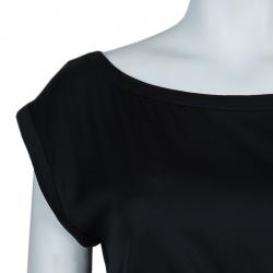 Pre Owned Diane von Furstenberg Black Belted Top S