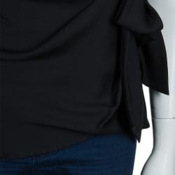 Pre Owned Diane von Furstenberg Black Belted Top S