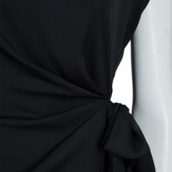 Pre Owned Diane von Furstenberg Black Belted Top S