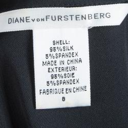 Pre Owned Diane von Furstenberg Black Belted Top S