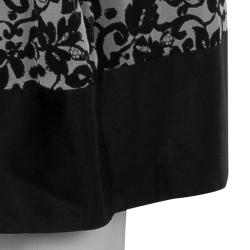 Pre Owned Diane Von Furstenberg Monochrome Floral Print Myrte Wrap Dress  S