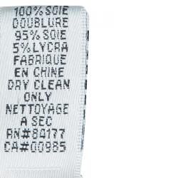 Pre Owned Diane Von Furstenberg Monochrome Floral Print Myrte Wrap Dress  S