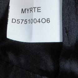 Pre Owned Diane Von Furstenberg Monochrome Floral Print Myrte Wrap Dress  S