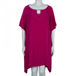 Pre Owned Diane Von Furstenberg Fuschia Beonica Dress L