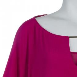 Pre Owned Diane Von Furstenberg Fuschia Beonica Dress L
