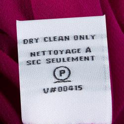 Pre Owned Diane Von Furstenberg Fuschia Beonica Dress L