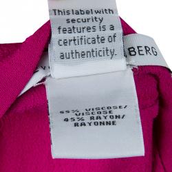 Pre Owned Diane Von Furstenberg Fuschia Beonica Dress L