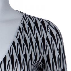 Pre Owned Diane Von Furstenberg New Julian Two Printed Wrap Dress S