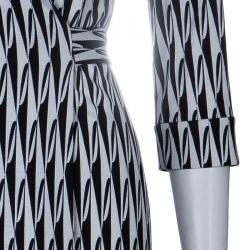 Pre Owned Diane Von Furstenberg New Julian Two Printed Wrap Dress S