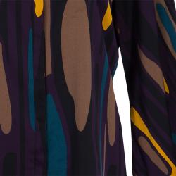 Pre Owned Diane Von Furstenberg Multicolor Printed Silk Karia Blouse M