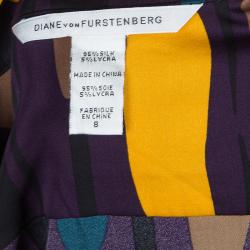 Pre Owned Diane Von Furstenberg Multicolor Printed Silk Karia Blouse M