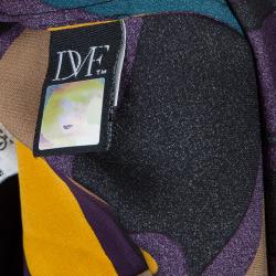 Pre Owned Diane Von Furstenberg Multicolor Printed Silk Karia Blouse M