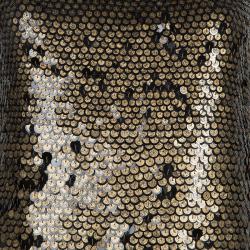 Pre Owned Diane Von Furstenberg Bronze Sequin Chika Dress S