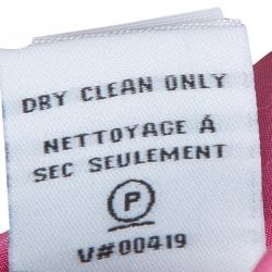 Pre Owned Diane Von Furstenberg Hot Pink Marianna Silk Shirt Dress M