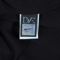 Pre Owned Diane Von Furstenberg Black Lace Scalloped Bottom Scotia Skirt L